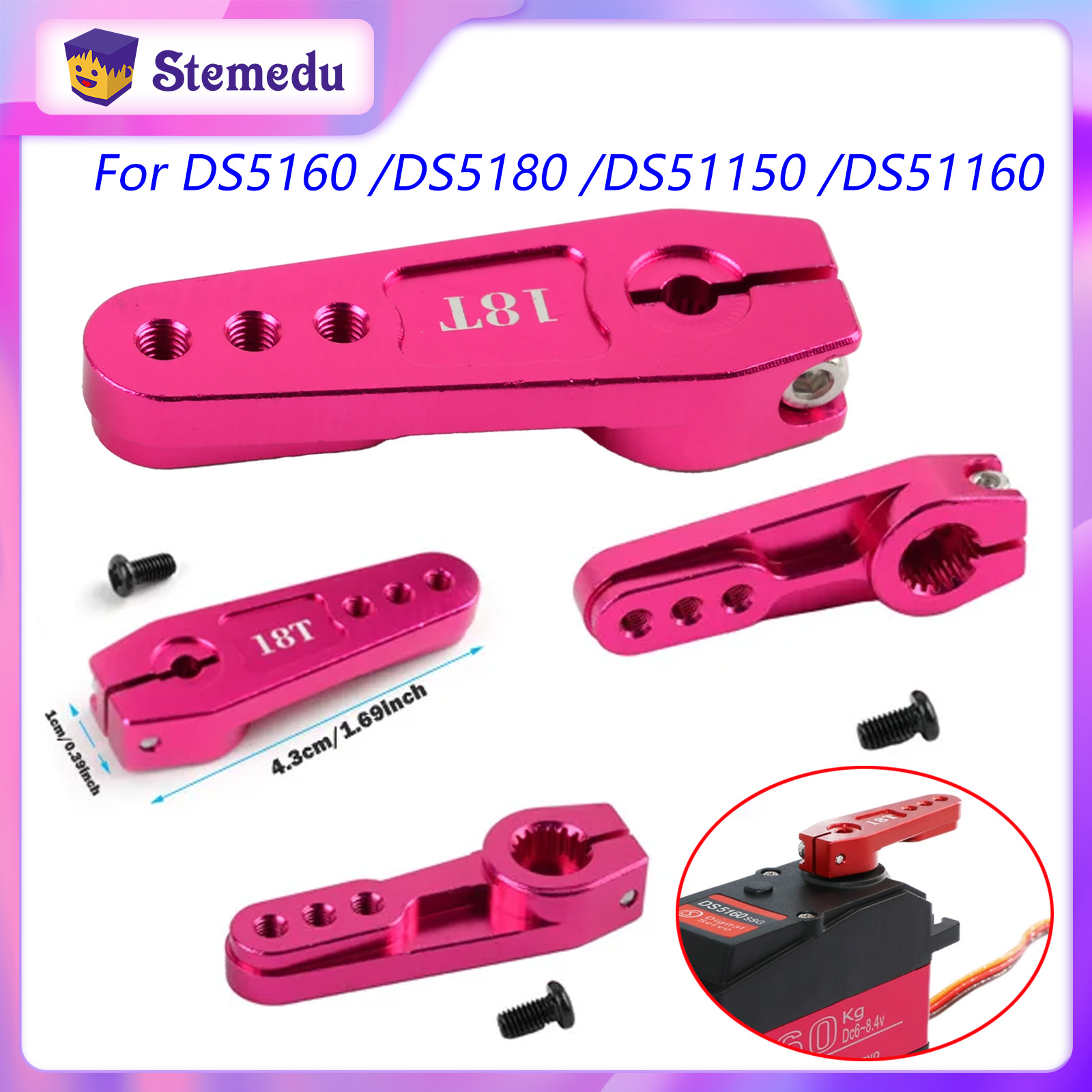 Rc Hobby Zone - Logam Campuran Aluminium 18T Lengan Ayun